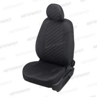 Чехлы Автопилот Экокожа Ромб на Peugeot 408 2012-2021 г.в.