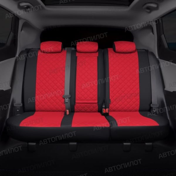 Чехлы Автопилот Экокожа Ромб на Peugeot 408 2012-2021 г.в.