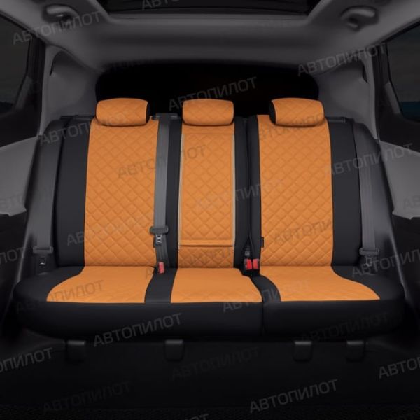 Чехлы Автопилот Экокожа Ромб на Peugeot 408 2012-2021 г.в.