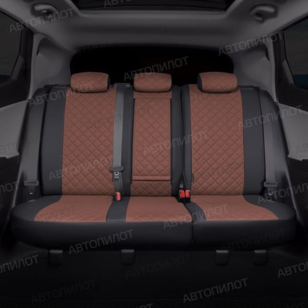 Чехлы Автопилот Экокожа Ромб на Peugeot 408 2012-2021 г.в.