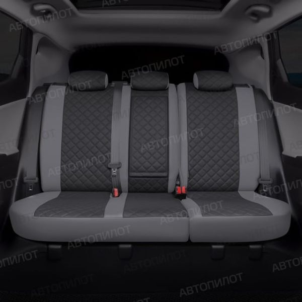 Чехлы Автопилот Экокожа Ромб на Peugeot 408 2012-2021 г.в.