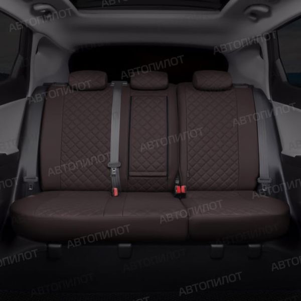 Чехлы Автопилот Экокожа Ромб на Peugeot 408 2012-2021 г.в.