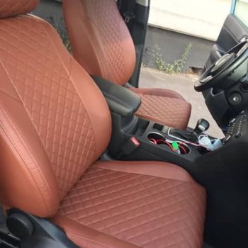 Авточехлы Автопилот темно коричневый Ромб