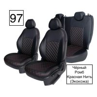 Чехлы Экокожа Ромб на Mitsubishi ASX